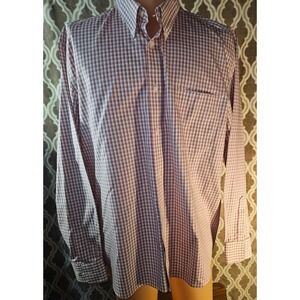 Eddie Bauer Plaid 100% Cotton Button Down Shirt XL Long Sleeve